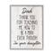 Stupell Industries Dad Thank You Phrase Family Daughter Humor Framed Giclee Art